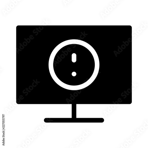 Bluescreen Error Display Computer Bug vector icon