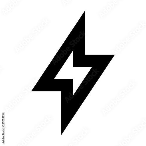 Bolt Flash Attention Interface Gui Web vector icon