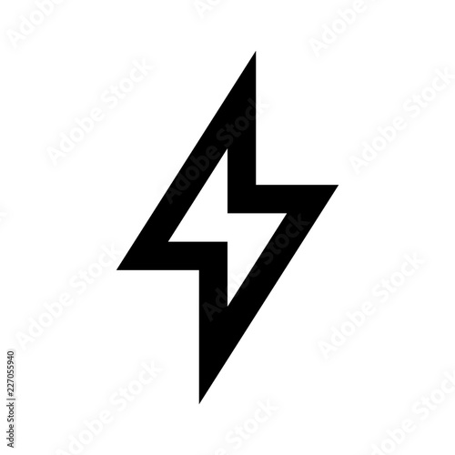 Bolt Flash Attention Interface Gui Web vector icon