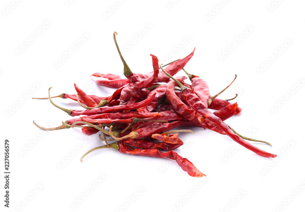 Fototapeta premium dried chili isolated on white background