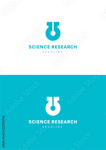 Science research logo template.