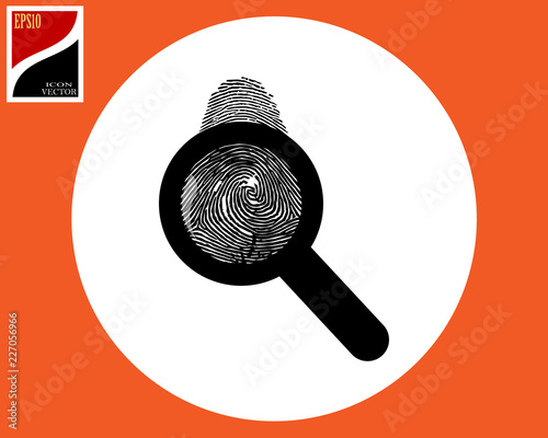 magnifier and fingerprint