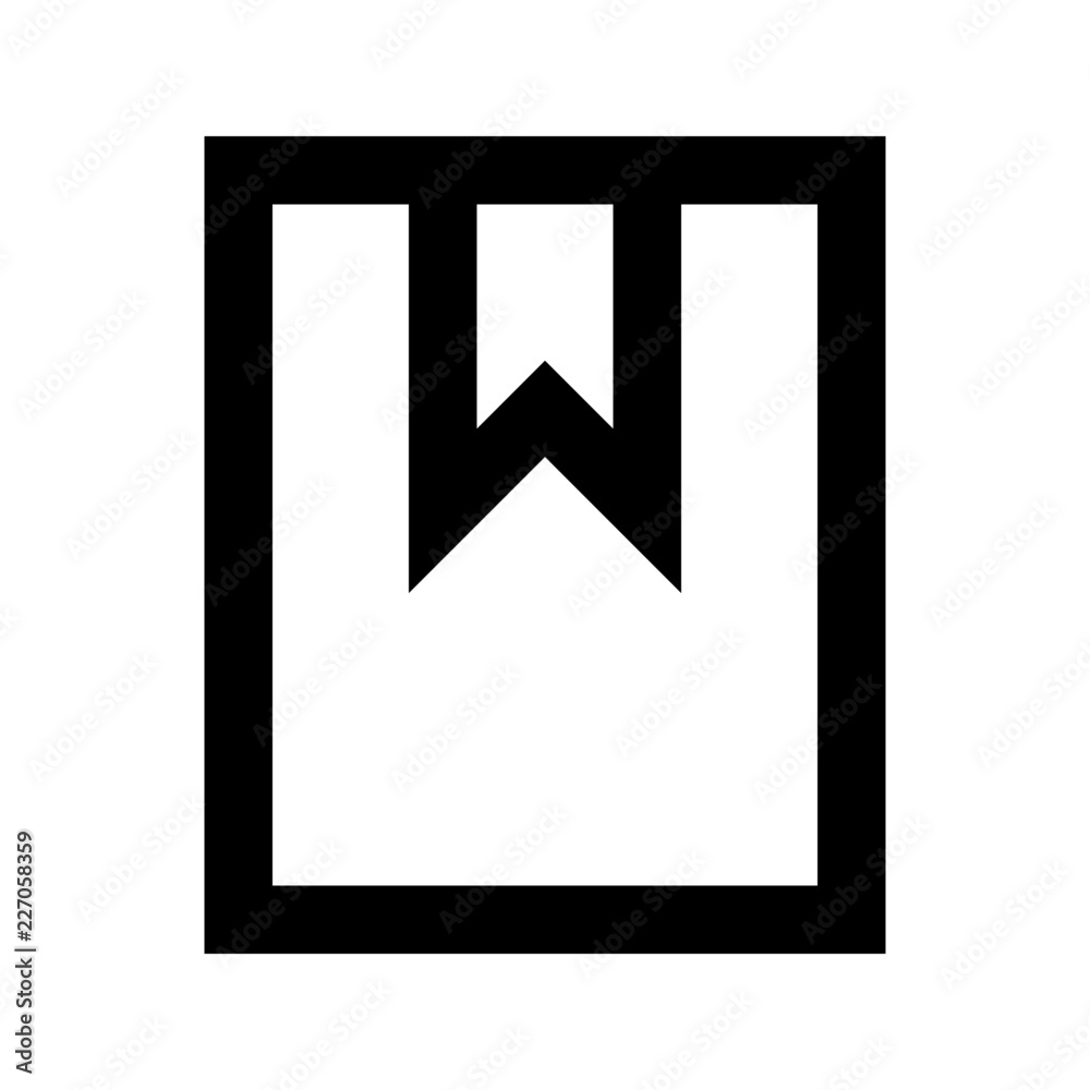 Bookmark School Education Learning University vector icon