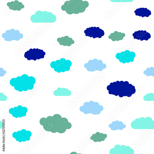 Sky and clouds. Flat geometric pattern texture. Multicolor abstract background for print and textile