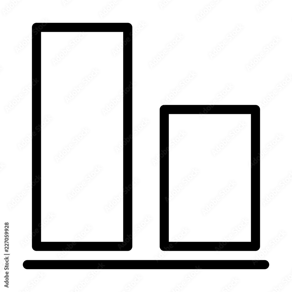 Bottom Alignment Computer Interface User Program vector icon Bottom Alignment Computer Interface User Program vector icon