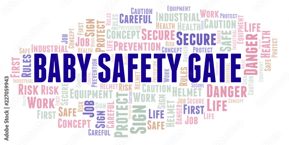 Obraz premium Baby Safety Gate word cloud.