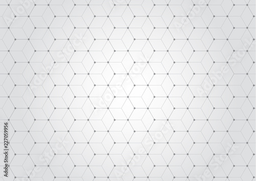 Abstract polygonal with connecting dots and lines. Vector network and connection concept.