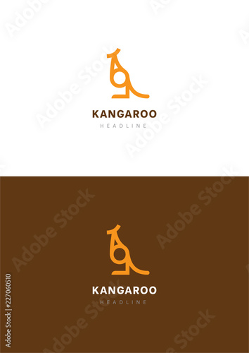 Kangaroo logo template.