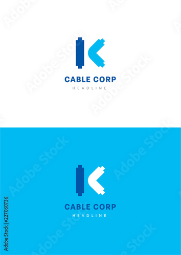 Cable corporation logo template.