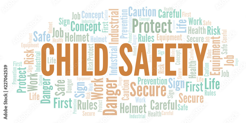 Fototapeta premium Child Safety word cloud.