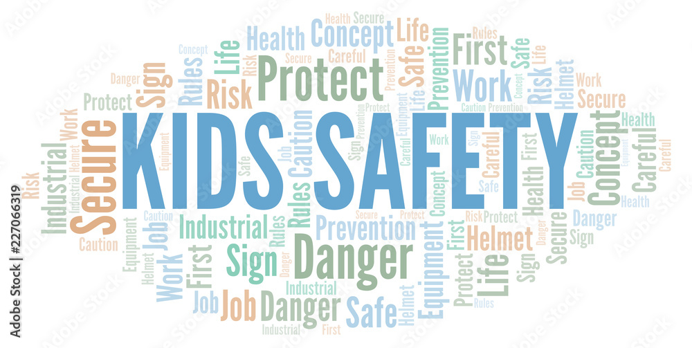 Obraz premium Kids Safety word cloud.