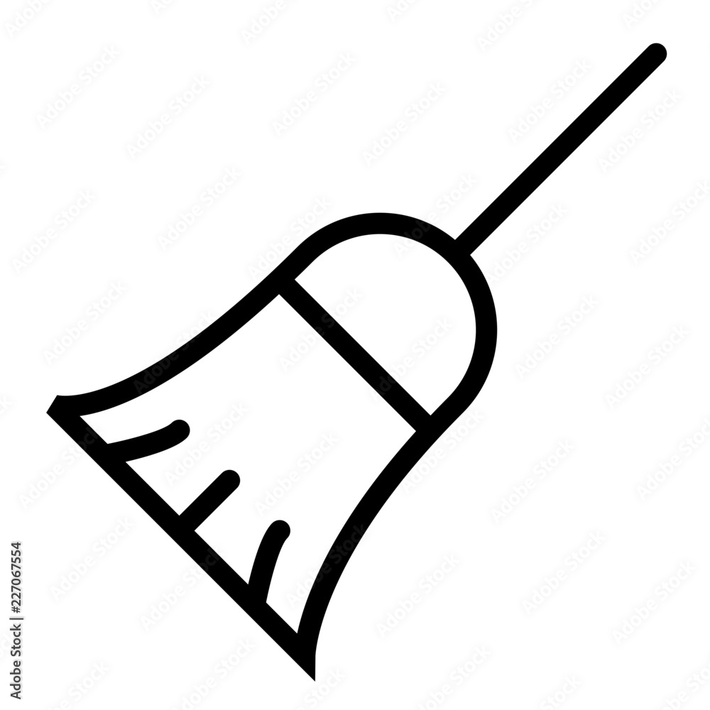 Broom Household Housekeeping Clean Wash vector icon Broom Household Housekeeping Clean Wash vector icon