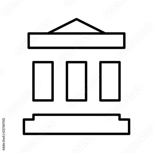 Brokerage Bank Wallstreet Building vector icon