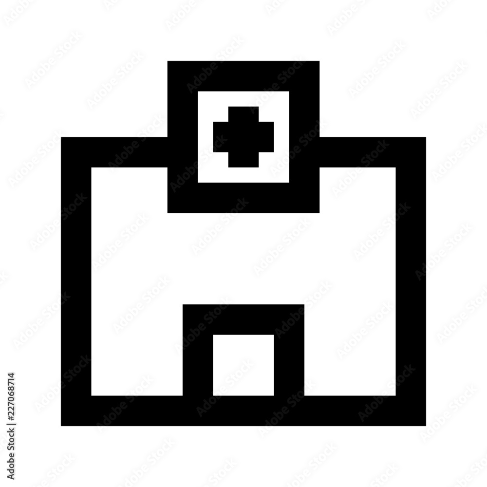 Building 2 Medicine Hospital Doctor Medical vector icon Building 2 Medicine Hospital Doctor Medical vector icon