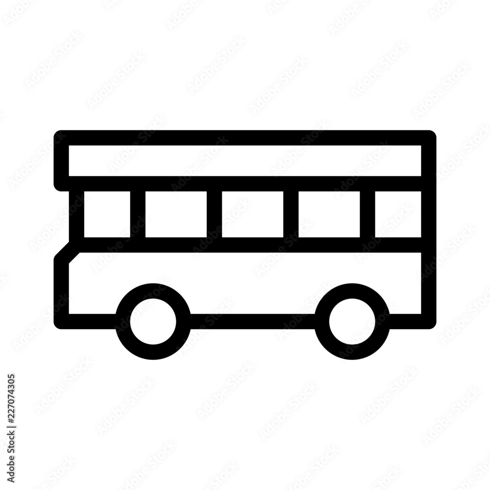 Bus 3 City Town Map Locations vector icon