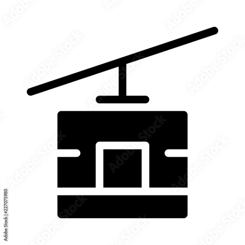 Cablecar Travel Trip Hotel Journey vector icon