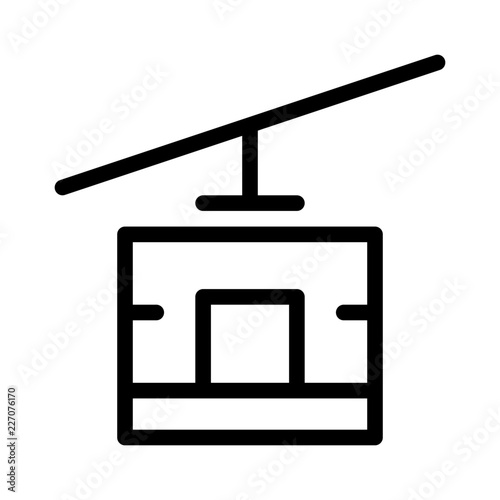 Cablecar Travel Trip Hotel Journey vector icon