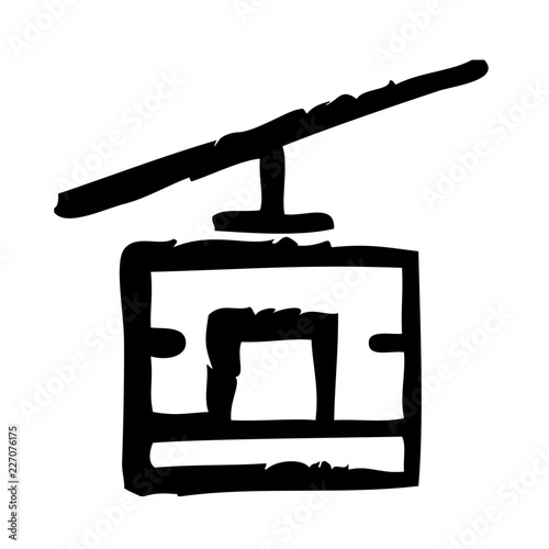 Cablecar Travel Trip Hotel Journey vector icon