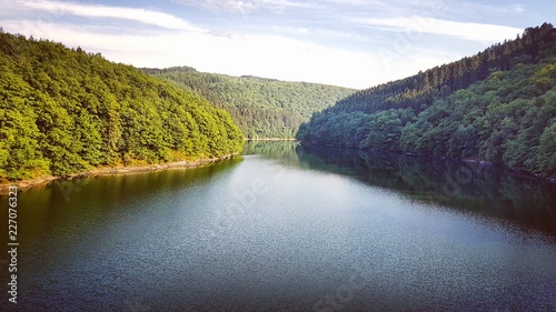 Cuadro en lienzo Lac Esch Sur Sure au Luxembourg