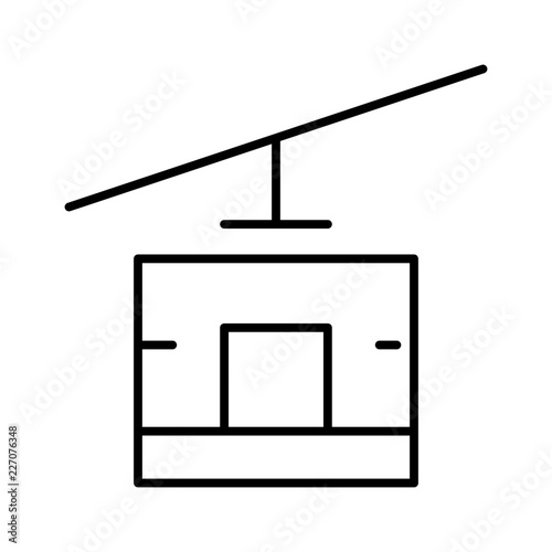 Cablecar Travel Trip Hotel Journey vector icon