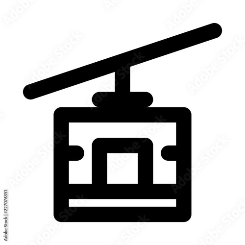 Cablecar Travel Trip Hotel Journey vector icon