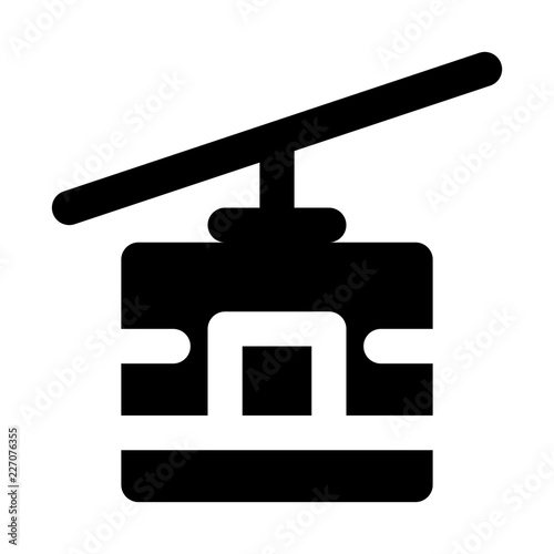 Cablecar Travel Trip Hotel Journey vector icon