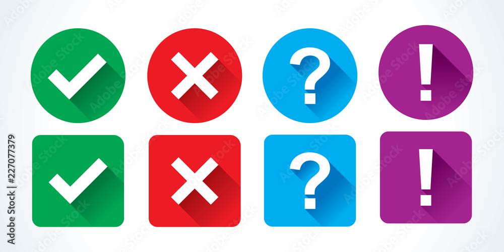 Yes or No icons Yes or No icons