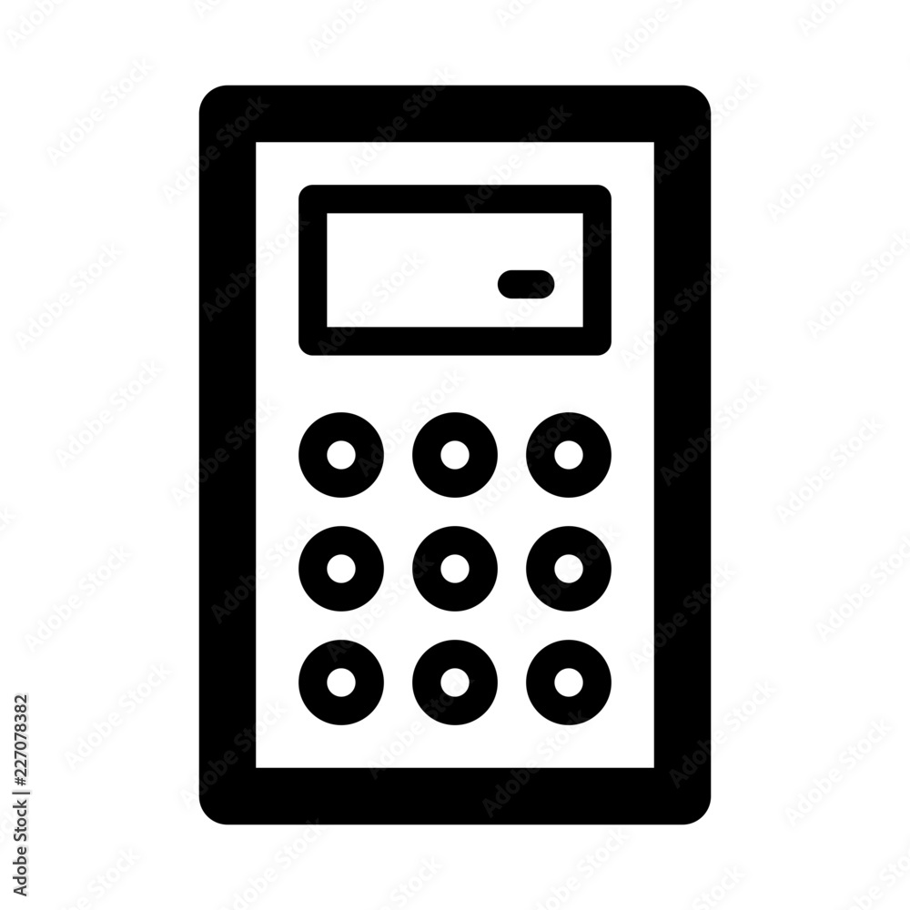 Calculator Office Work Job Secretary vector icon Calculator Office Work Job Secretary vector icon