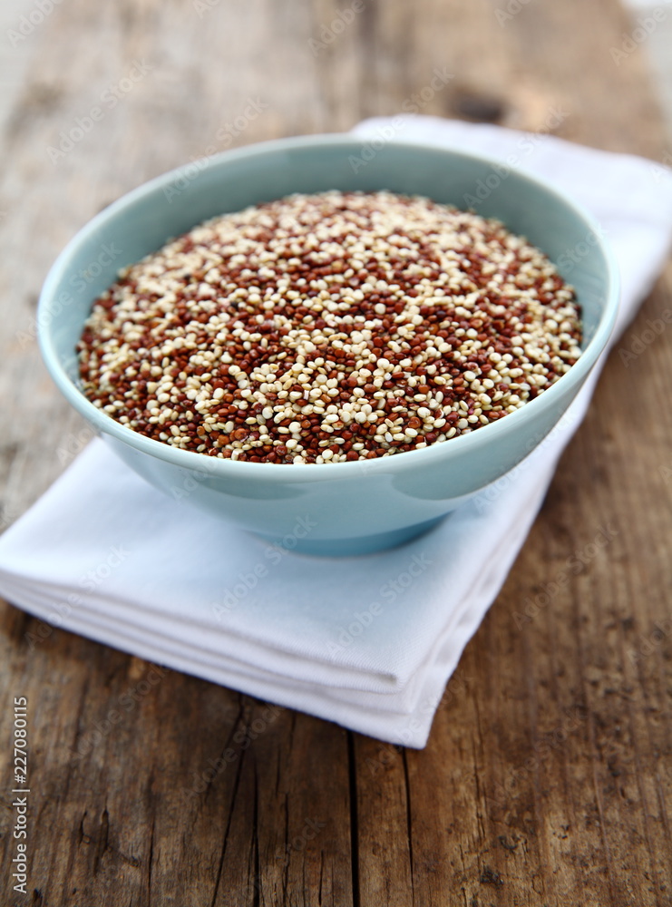Red And White Quinoa In A Bowl Red And White Quinoa In A Bowl