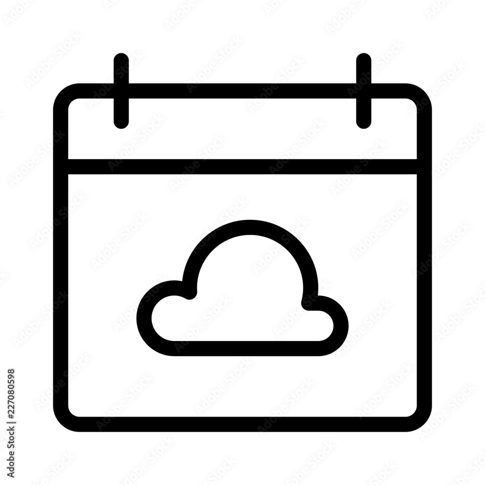 Calendar Cloud Interface UI UX Software App vector icon Calendar Cloud Interface UI UX Software App vector icon
