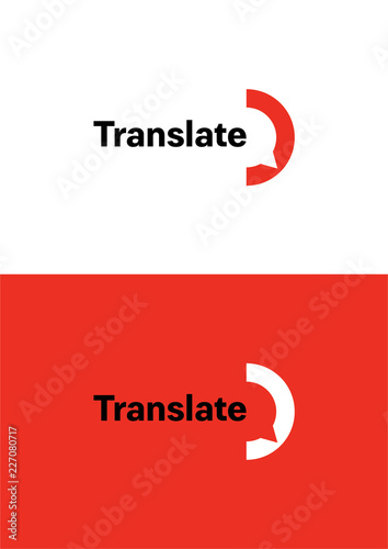 Translate service logo template.