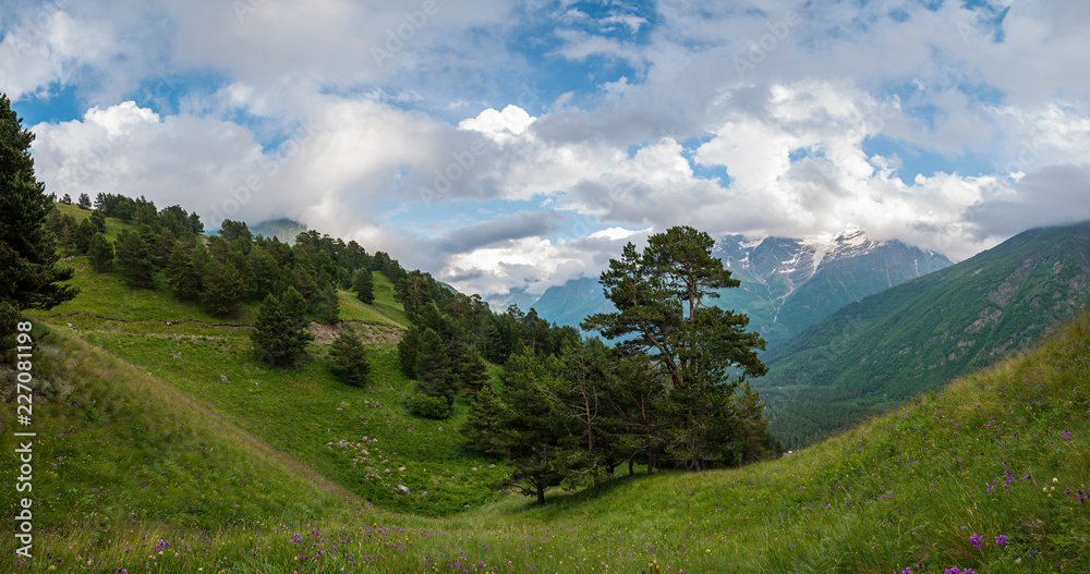 Canyon, Panorama Caucasus Mountains
