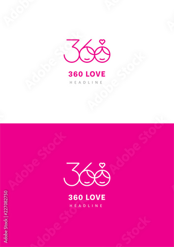 360 love logo template.