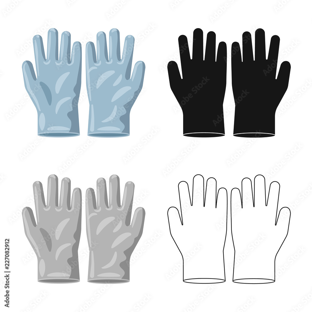 Vector illustration of glove and winter logo. Set of glove and equipment vector icon for stock. Vector illustration of glove and winter logo. Set of glove and equipment vector icon for stock.