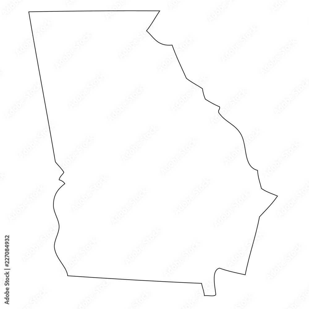 Georgia - map state of USA - obrazy, fototapety, plakaty 