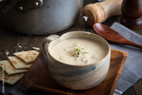clam chowder image photo