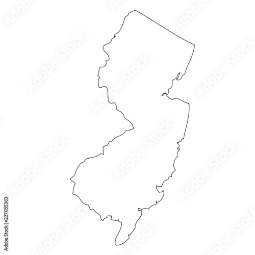 New Jersey - map state of USA