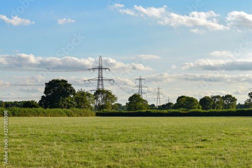 Electricity transmission pylons in Burbage, Hinckley, Leicestershire