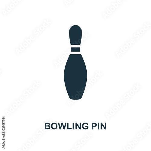 Bowling Pin icon. Monochrome style design from bowling icon collection. UI and UX. Pixel perfect bowling pin icon. For web design, apps, software, print usage.