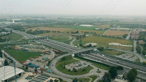 Drone su raccordo autostradale photo