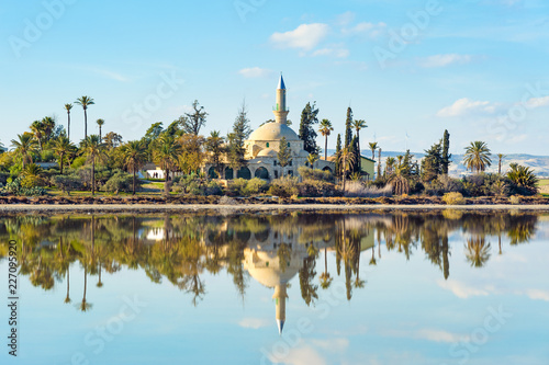 Hala Sultan Tekke Mosque on Salt lake,  Larnaka, Cyprus photo
