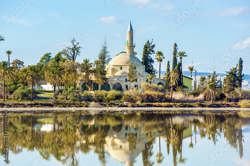 Hala Sultan Tekke Mosque on Salt lake, Larnaka, Cyprus