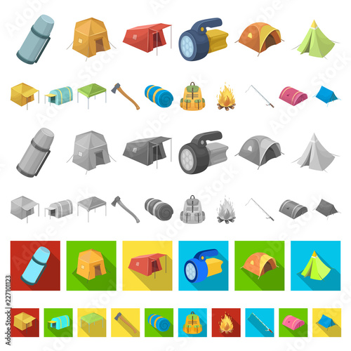 Different kinds of tents cartoon icons in set collection for design. Temporary shelter and housing vector symbol stock web illustration.