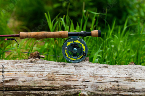 Fly Rod on Tree photo