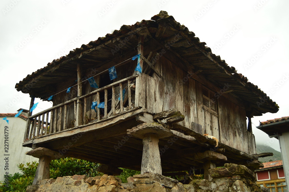 Asturian Horreos On The Camin Encantau Route In The Council Of Llanes. Nature, Travel, Landscapes, Forests, Fantasy. July 31, 2018. Valle De Ardinasa, Venta Village, Asturias, Spain. Asturian Horreos On The Camin Encantau Route In The Council Of Llanes. Nature, Travel, Landscapes, Forests, Fantasy. July 31, 2018. Valle De Ardinasa, Venta Village, Asturias, Spain.