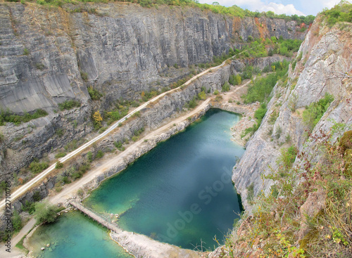 Limestone quarry of Velka Amerika (Big America). Czech Republic (Bohemia)