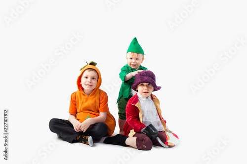  Kids dressed up in Halloween Costumes