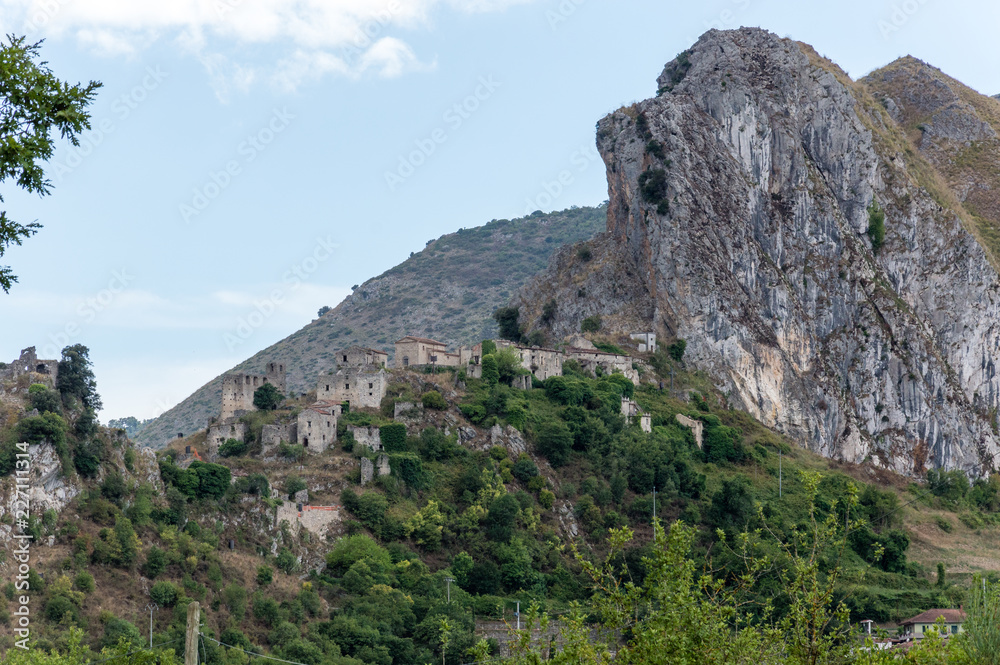 Abandoned medieval village of San Severino di Centola near Palinuro in Cilento Abandoned medieval village of San Severino di Centola near Palinuro in Cilento