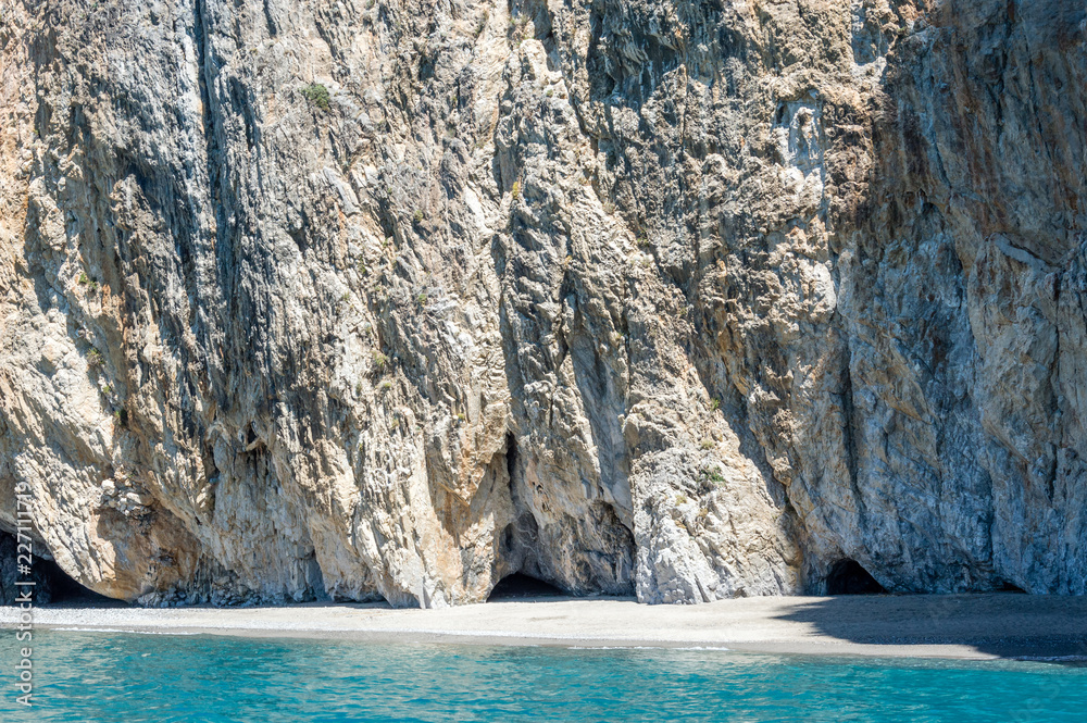 Stunning cave in the seacoast of Palinuro Cilento Italy