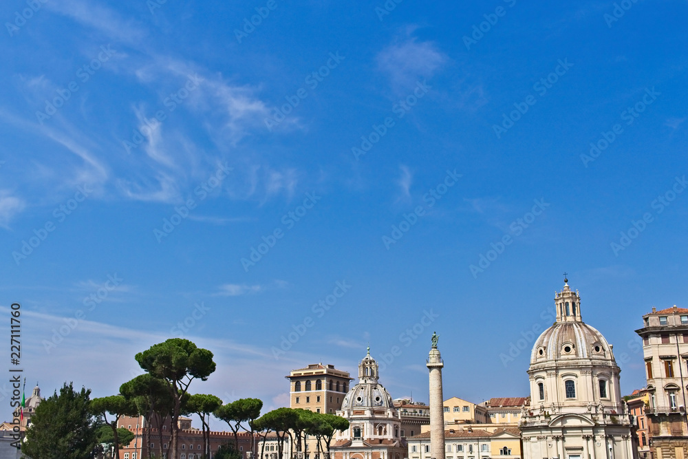 A Rome background travel image with copy space. 